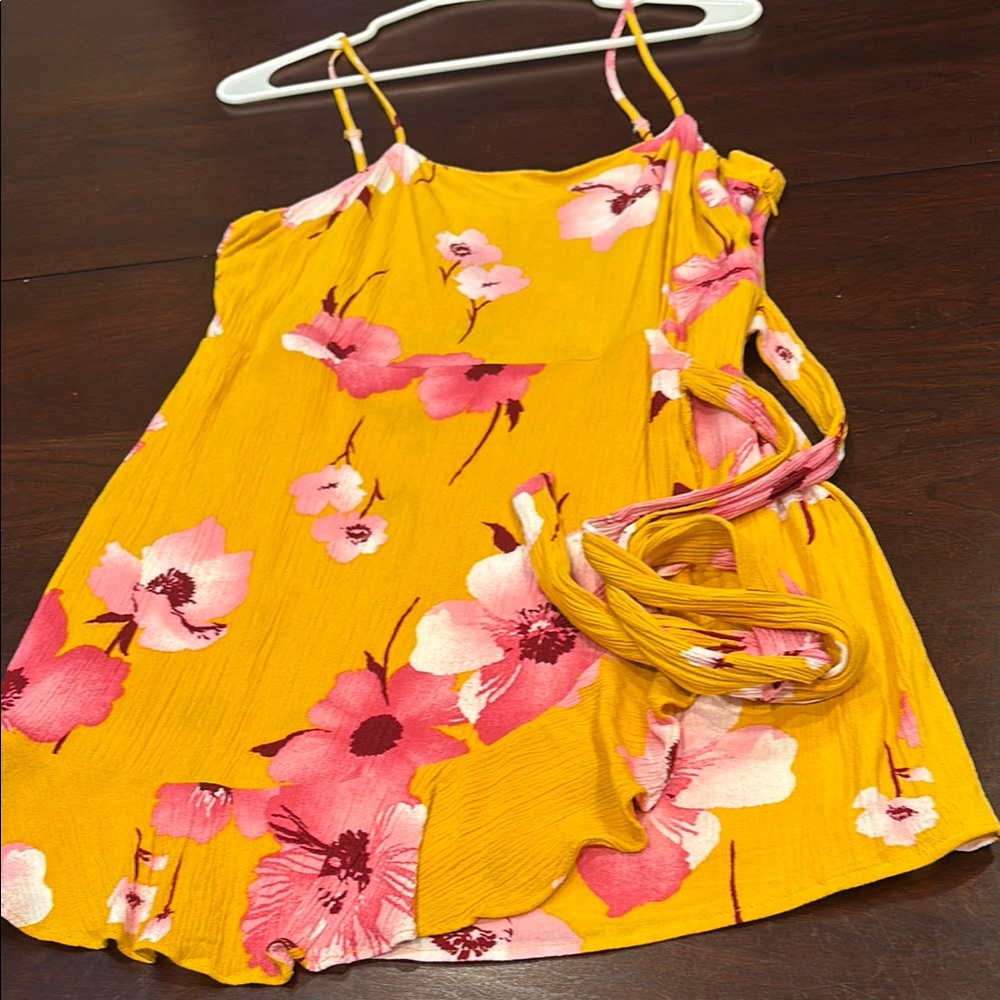 Cotton Candy Pink and Yellow Floral Dress